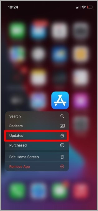 Verifique las actualizaciones de la aplicación