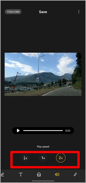 Cambiar velocidad de video Samsung Select