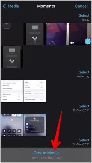 Cambiar la velocidad de video iMovie Crear película