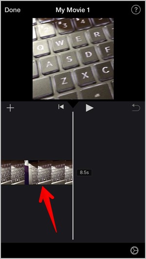 Cambiar la velocidad de video iMovie seleccione clip