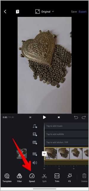 Cambiar la velocidad de la velocidad del video VN Herramienta de velocidad del editor