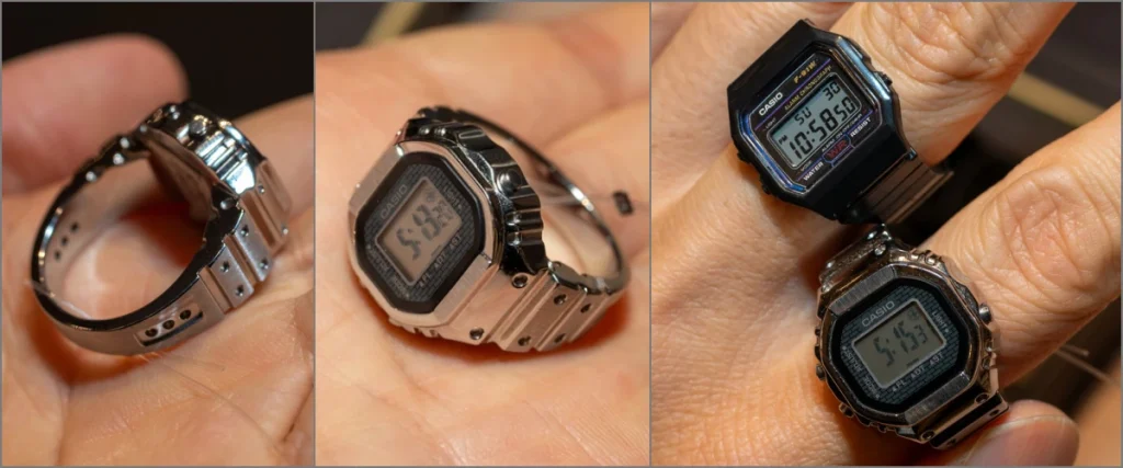 Casio CRW-001-1JR Smart Ring Real Life on Fingers