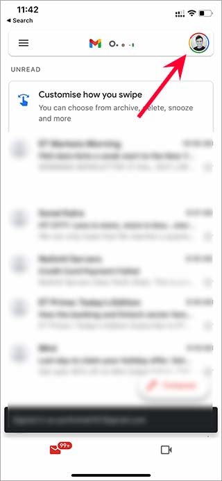 Cuentas abiertas en Gmail