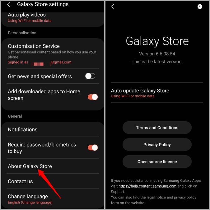 Consulte las actualizaciones de la tienda Galaxy en el teléfono Samsung