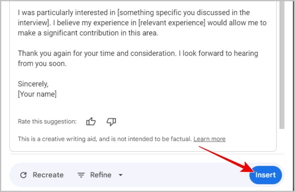 Insertar ayúdame a escribir correo electrónico en gmail