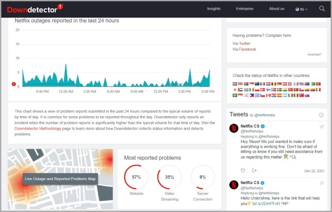 Verifique el detector de Netflix
