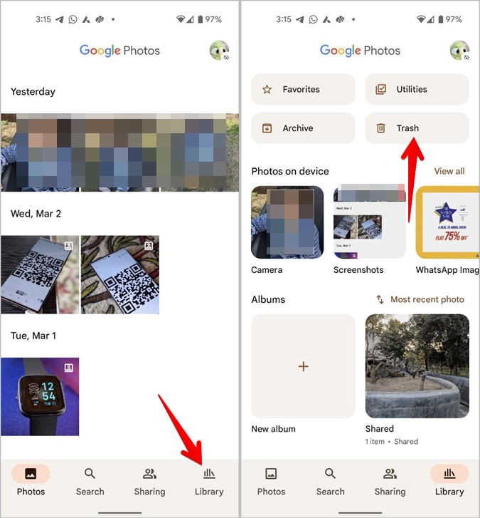Samsung Google Photos basura