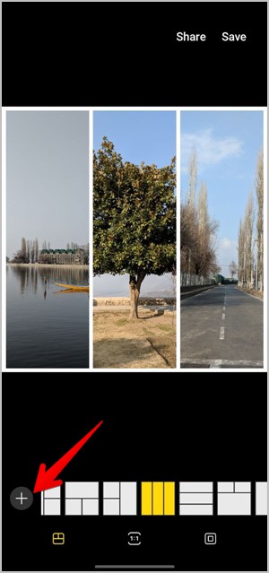 Samsung collage editar agregar fotos