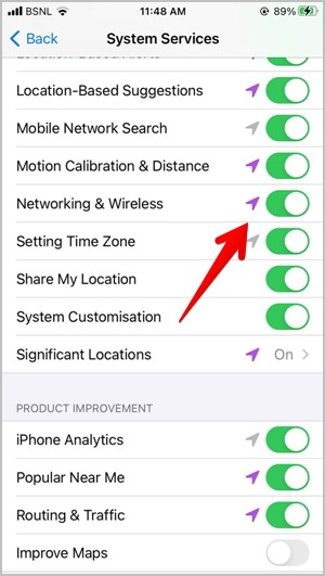 networking de iPhone Wi-Fi