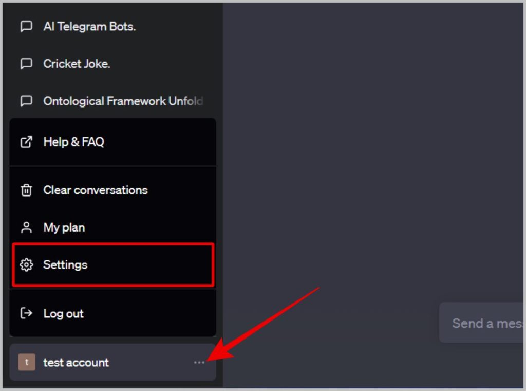 Configuración en chatgpt