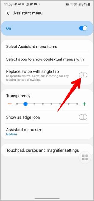 Samsung Respuesta llame de un solo toque