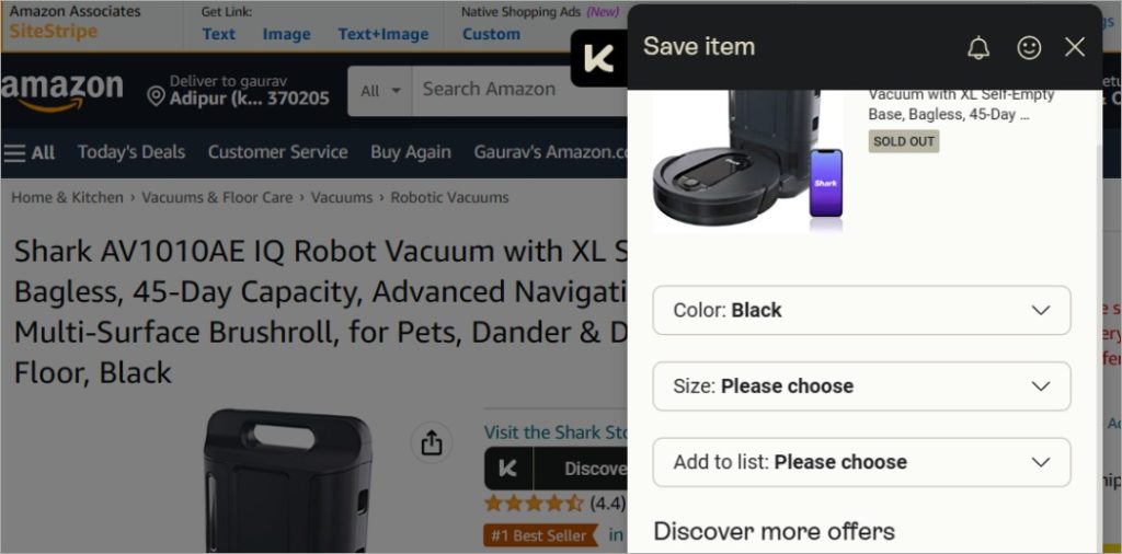 Extensión de Karma Chrome para comprar con listas de deseos