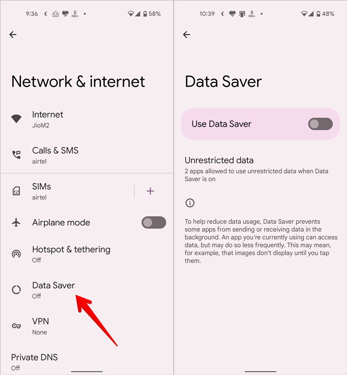 Android 12 Saver de datos