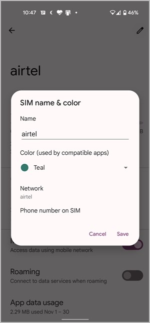Android 12 Mobile Edit Color