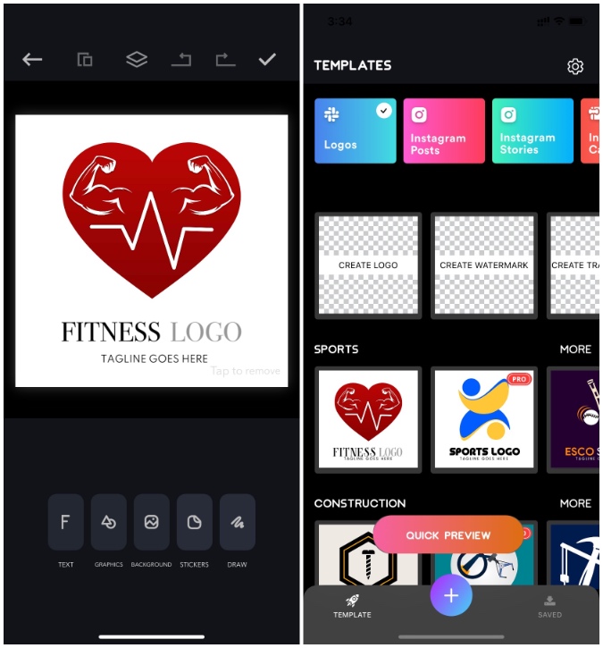 Aplicación de creador de logotipos