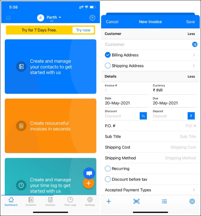 Factura de luna para iPhone