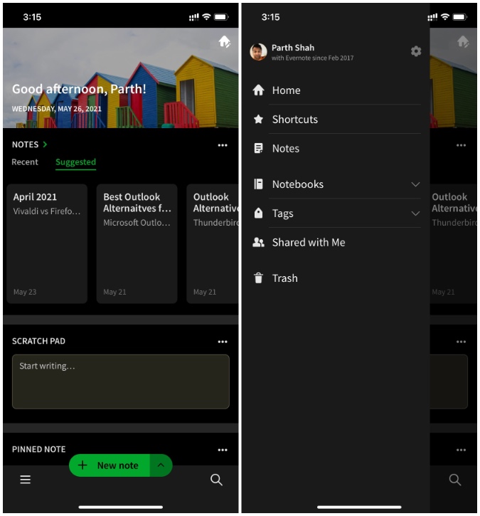 Evernote Home