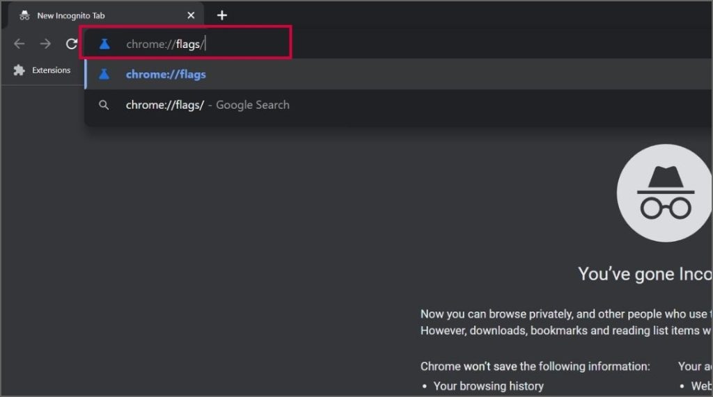 habilitando banderas experimentales de Chrome