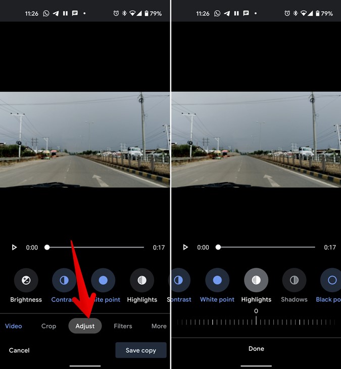 Ajustar el color de Google Photos