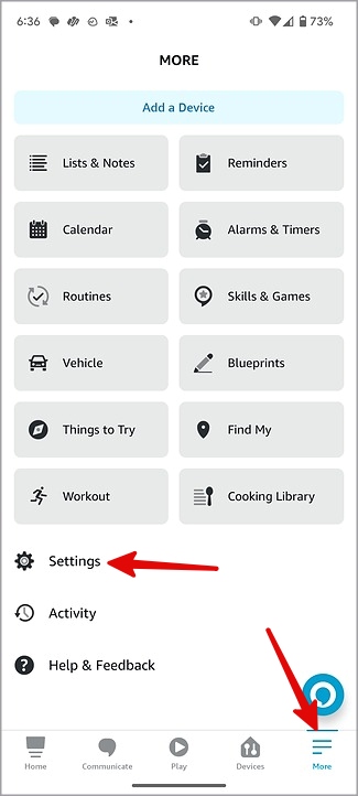 configuración de Alexa 