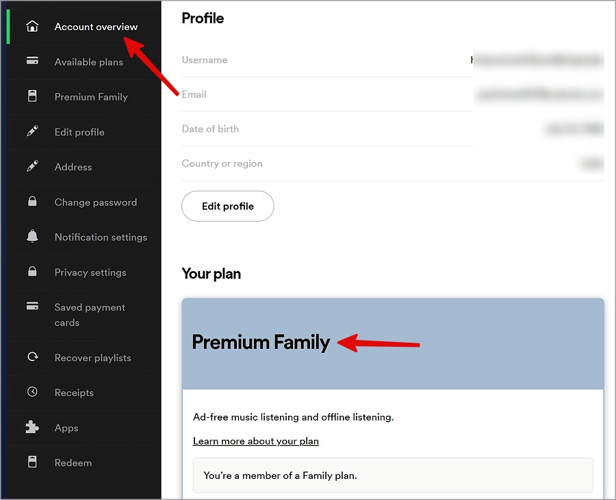 Verifique la suscripción de Spotify