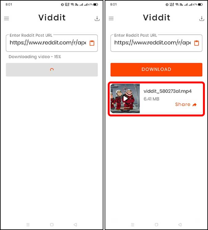 Guarde el video Reddit con Viddit