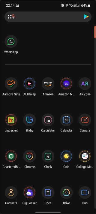 Paquete de icono aplicado
