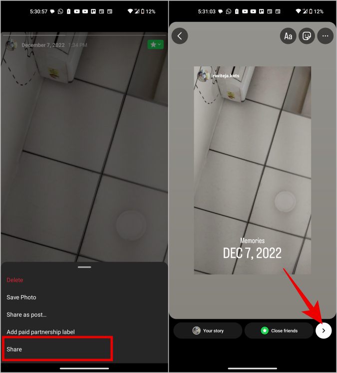 reuplibando la historia de Instagram de los archivos