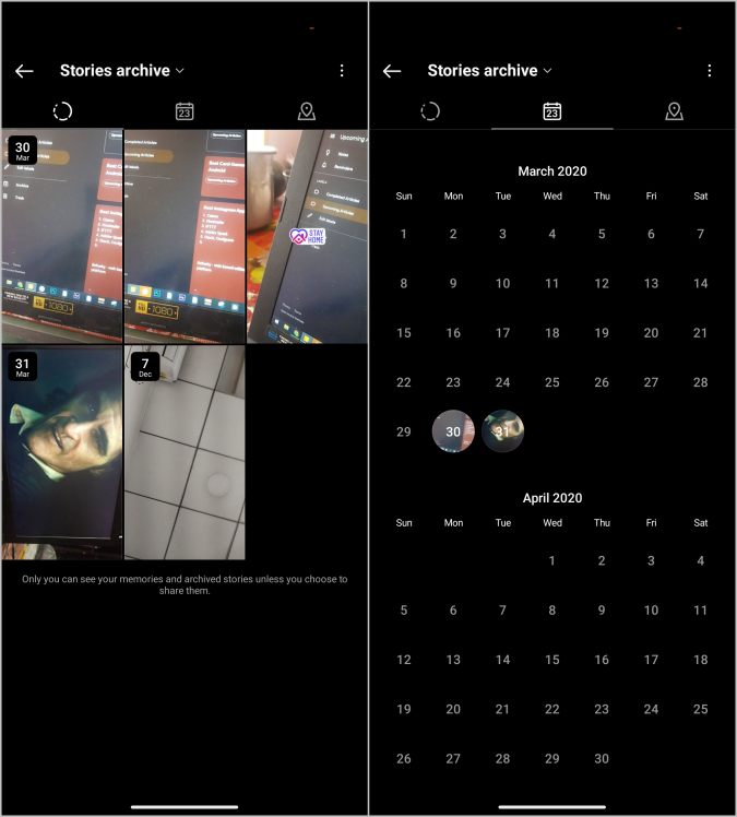 Archivos de la historia de apertura en Instagram