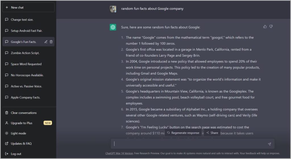 Continuando una vieja conversación en chatgpt