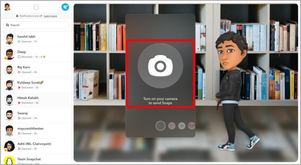 Snapchat Web en Mac y PC