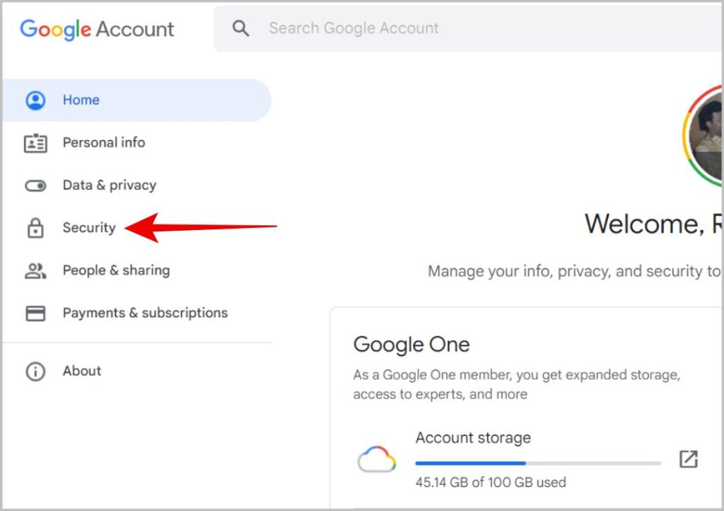 Abrir configuración de seguridad