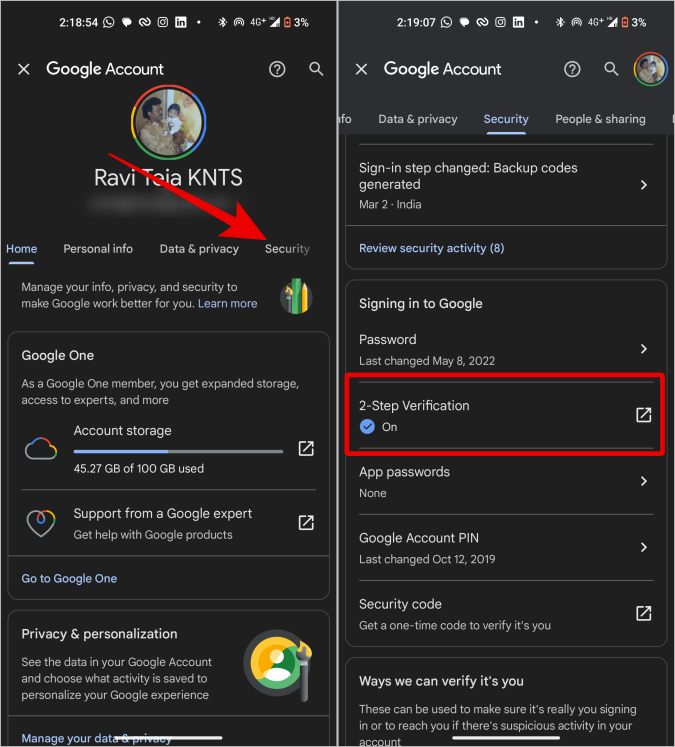 Verificación de 2 pasos en Google App Android e iOS