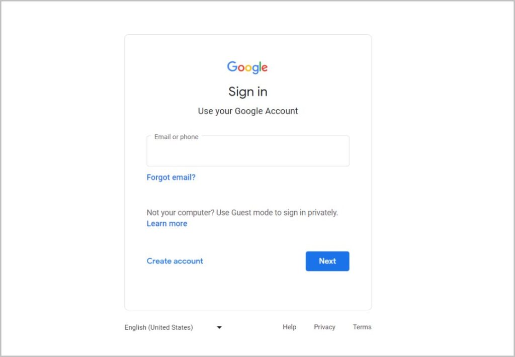 Inicie sesión en Google en el escritorio
