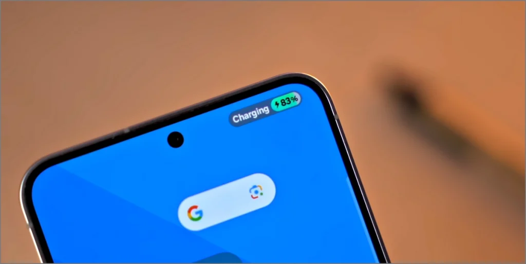 Cargo de animación en la barra de estado en los teléfonos Samsung Galaxy que ejecuta una UI 7