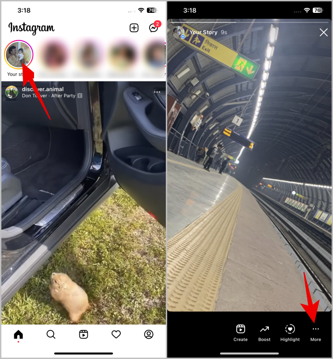 Abriendo tu propia historia de Instagram