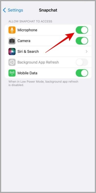 Permitir que Snapchat use micrófono en iPhone