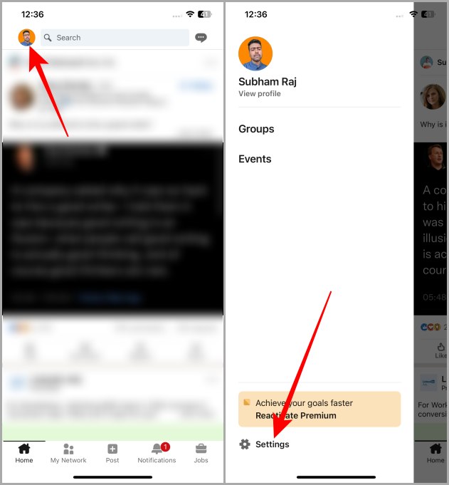 Ocultar la configuración de estado activo LinkedIn iOS