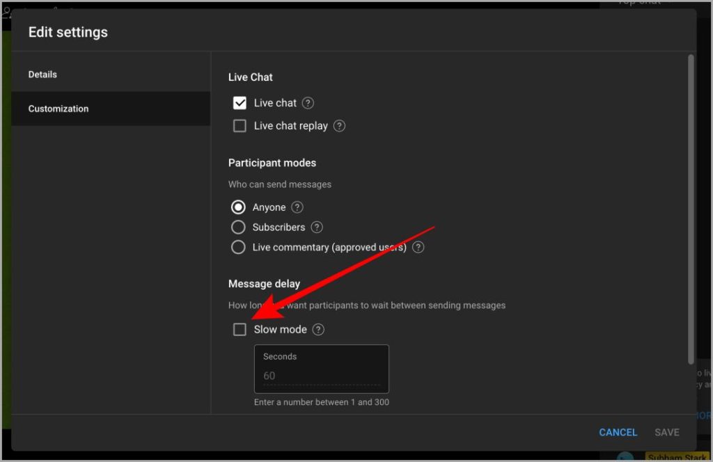 Configuración de personalización de YouTube Studio Web