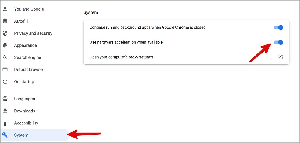 Habilitar la aceleración de hardware en Chrome
