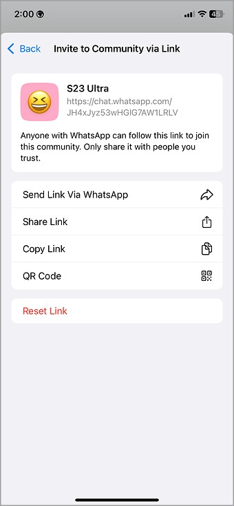 Compartir la comunidad de WhatsApp