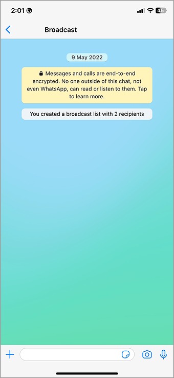 Lista de transmisión de WhatsApp