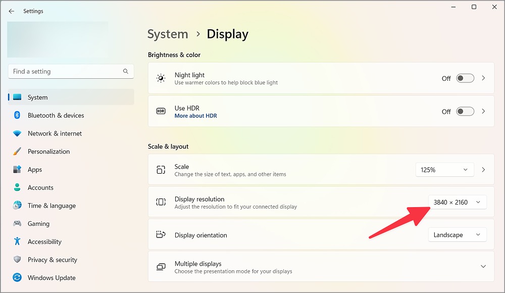Cambiar la resolución de visualización en Windows