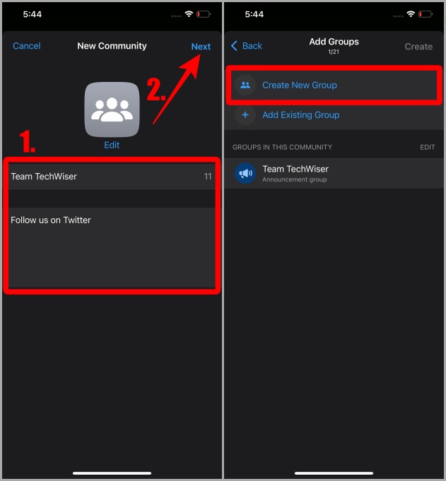 Creación de nuevos grupos para agregar a la comunidad de WhatsApp
