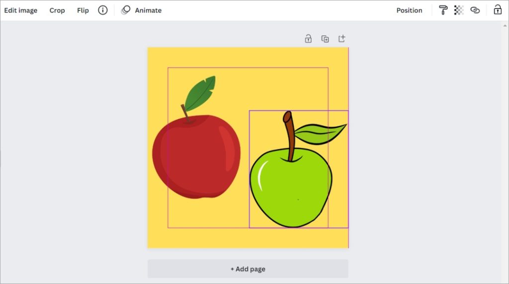 alinear objetos en Canva