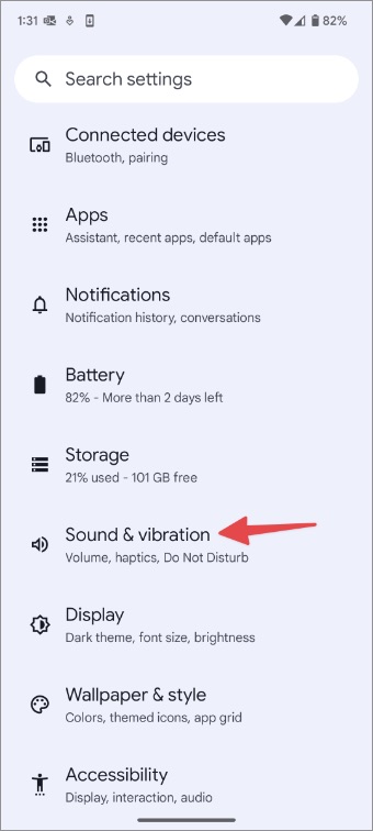 Abra el sonido en Android