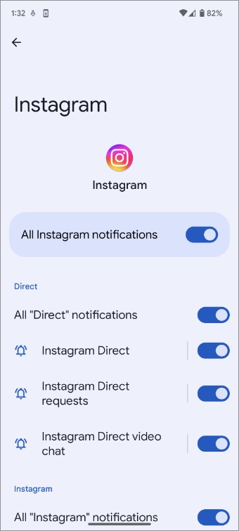 Abra el tipo de notificación en Android