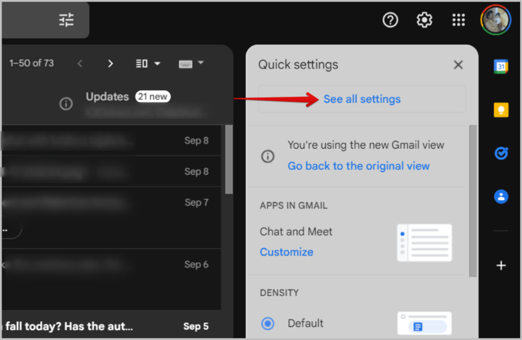 Configuración de apertura en Gmail 