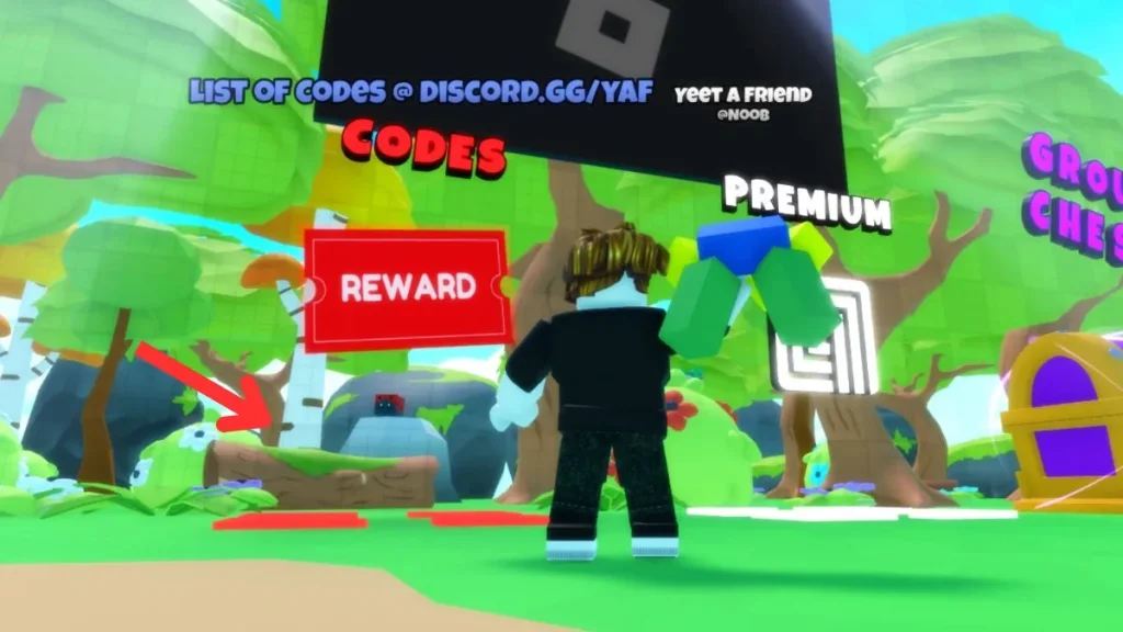 redimir los códigos de un amigo de Roblox yeet