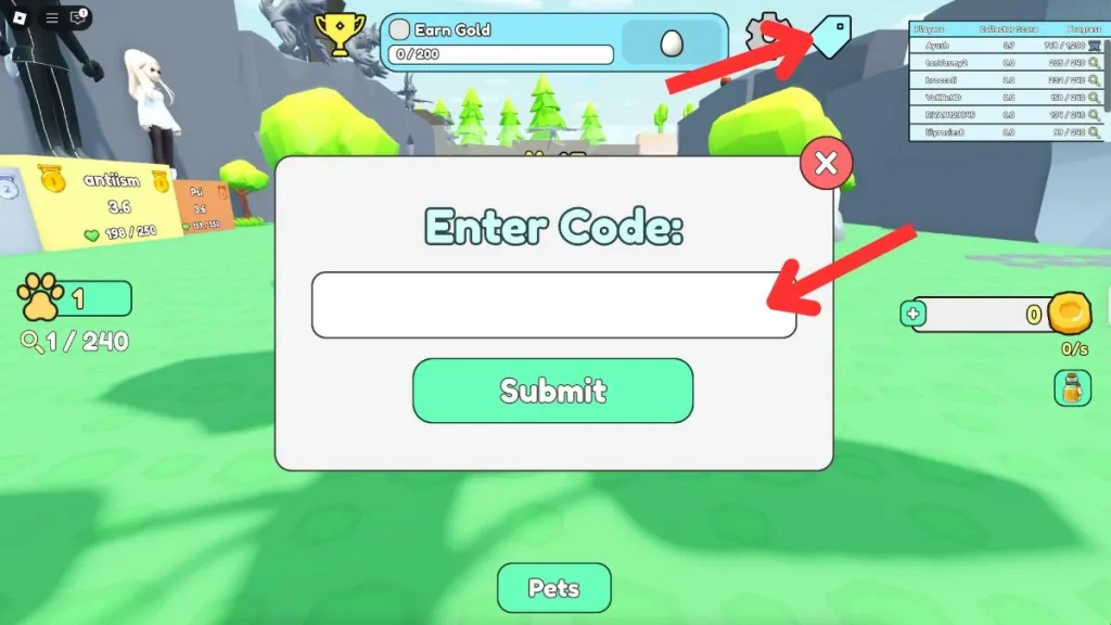 redimir Roblox recolectar todos los códigos de mascotas
